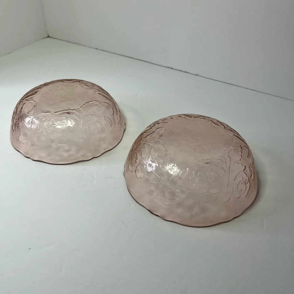 Arcoroc Pink Depression Glass Bowl - Pink Rose 6